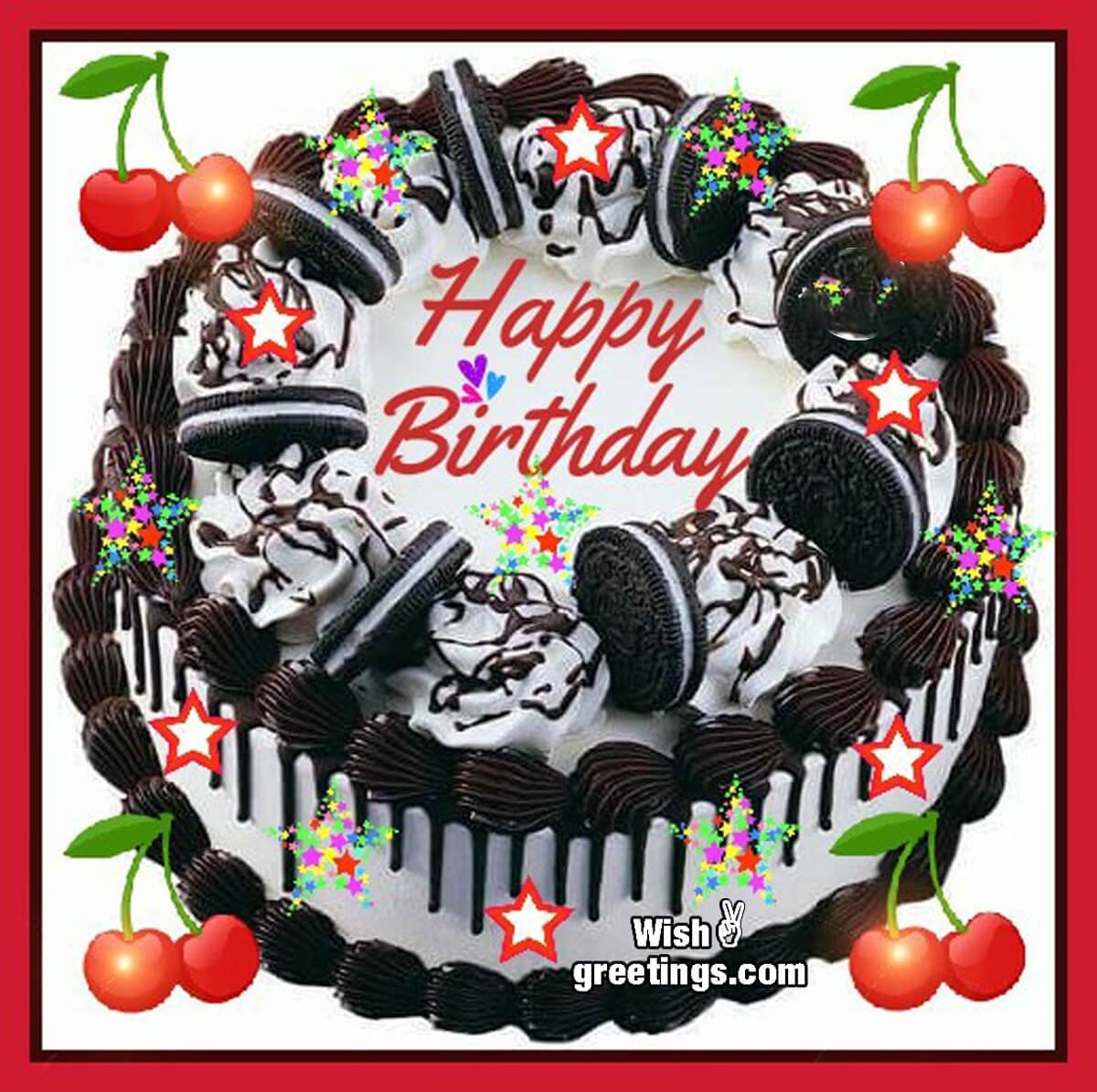 Happy Birthday Blackforest Cake