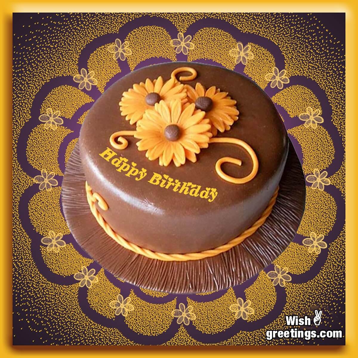 Happy Birthday Chocolate Cake Image