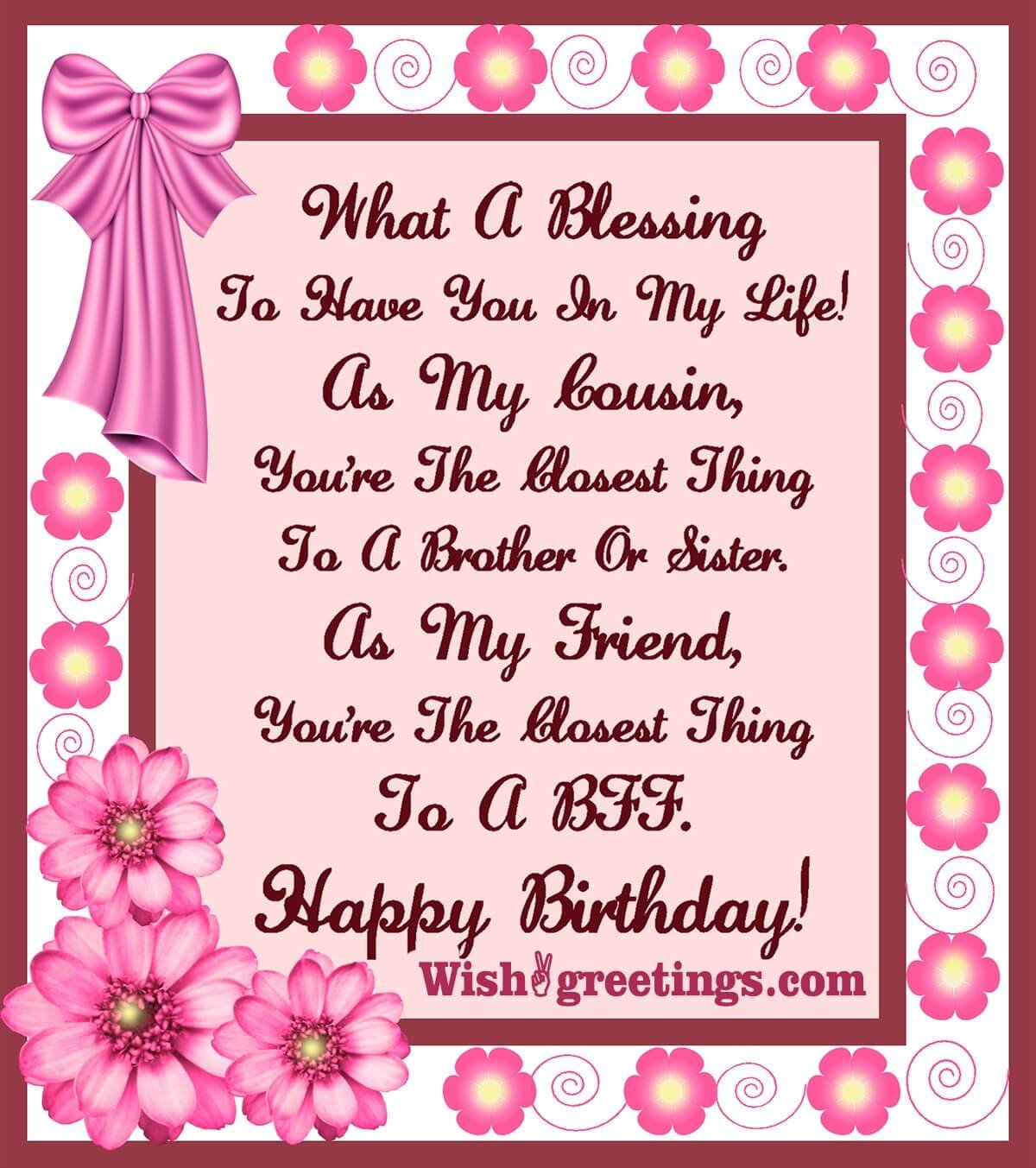 Happy Birthday Wishes Images For Cousin - Wish Greetings