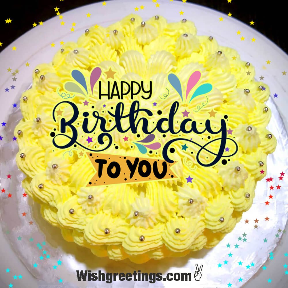 Happy Birthday To You Yellow Cake