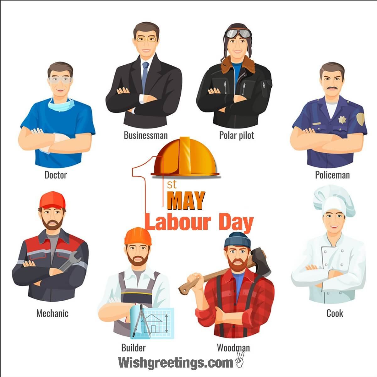 1st May Labour Day Card