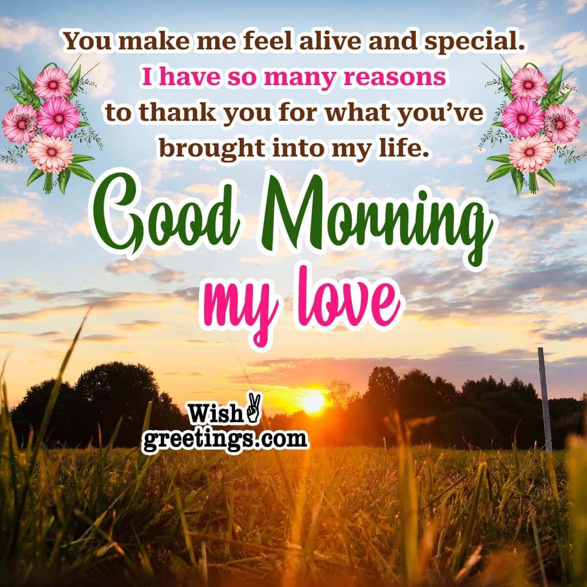 Good Morning My Love, Message Photo