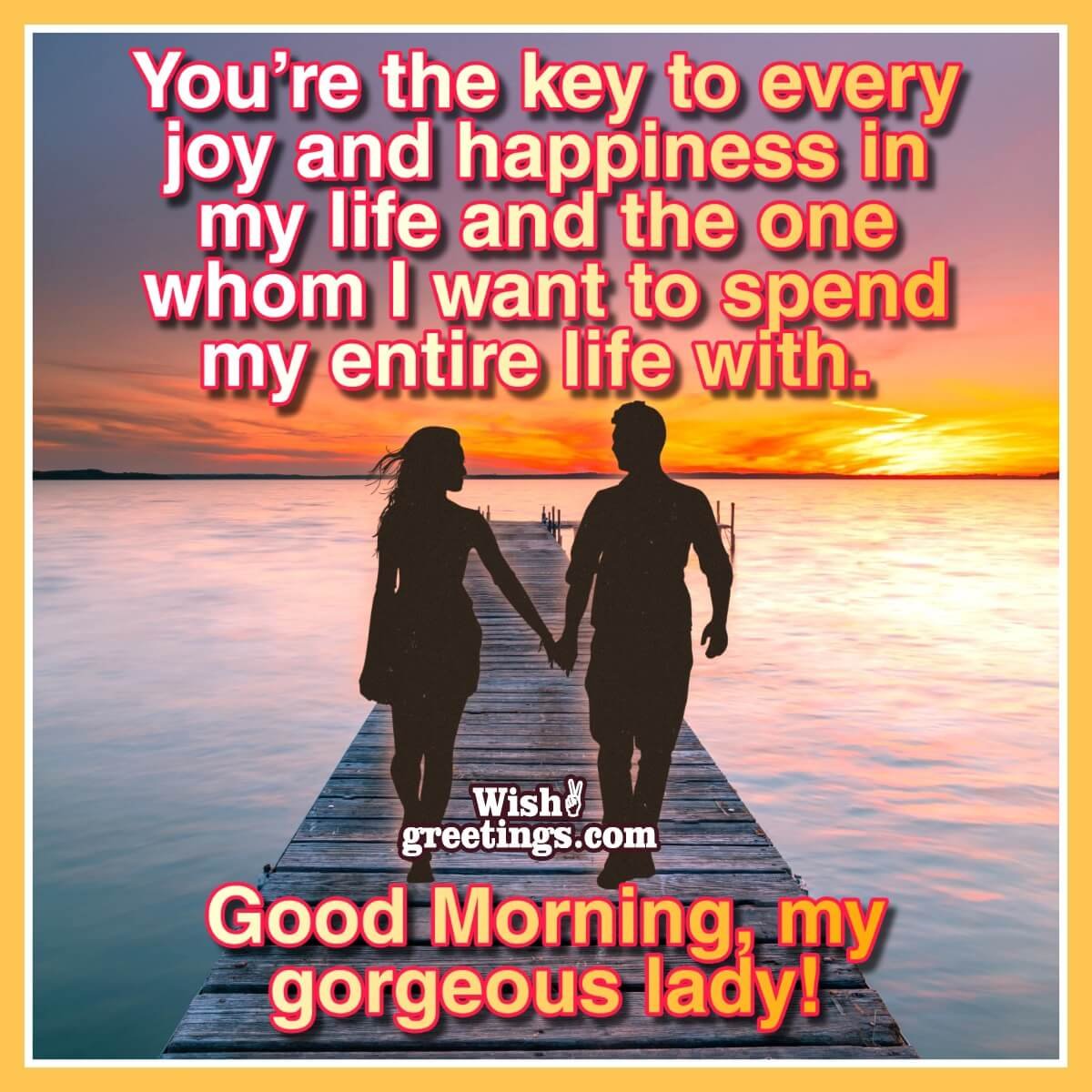 Good Morning My Gorgeous Lady, Wish Image