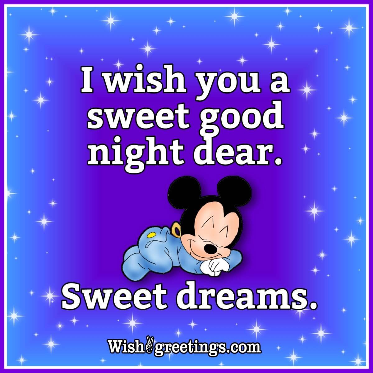 Sweet Good Night Dear, Message Pic For Boyfriend