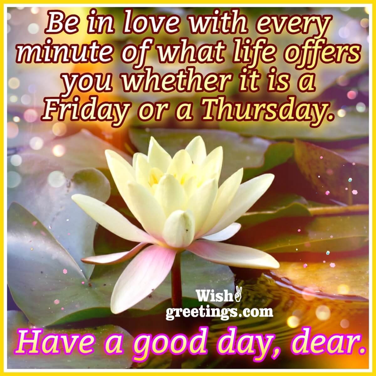 Good Day Wish Image For Thursday