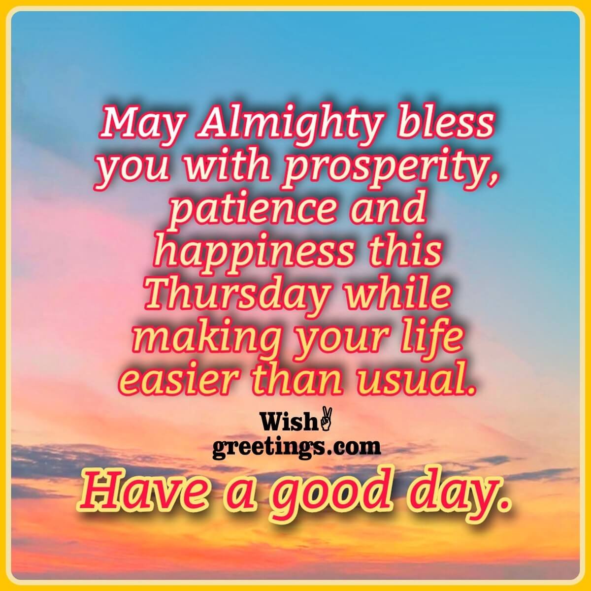 Good Day Wish Message For Thursday