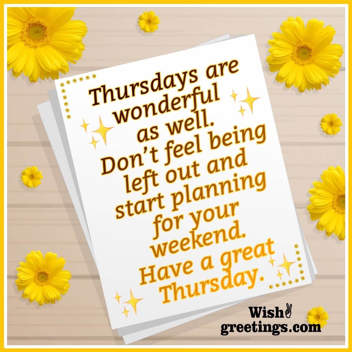 Wonderful Thursday Wish Image