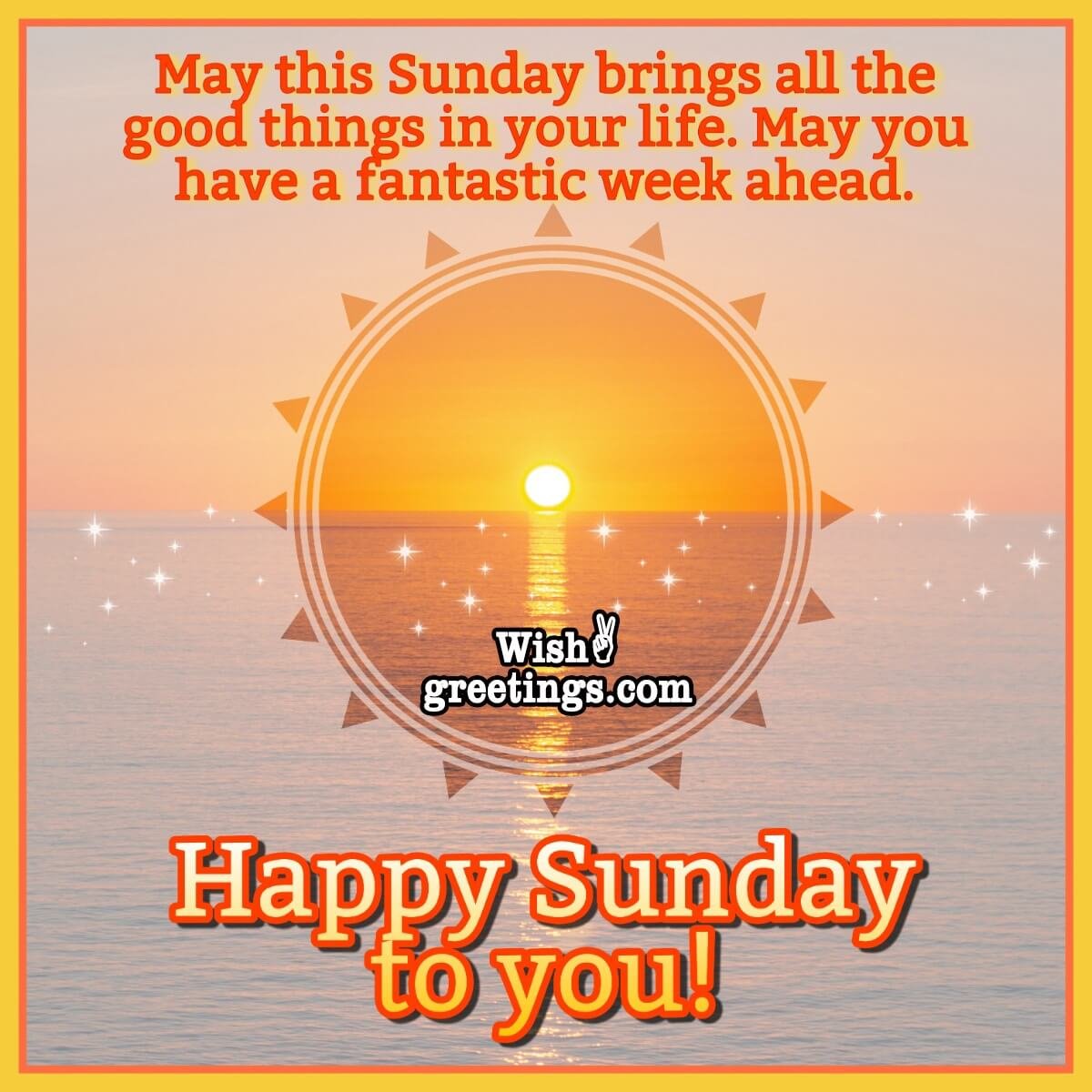 Happy Sunday To You Message Pic