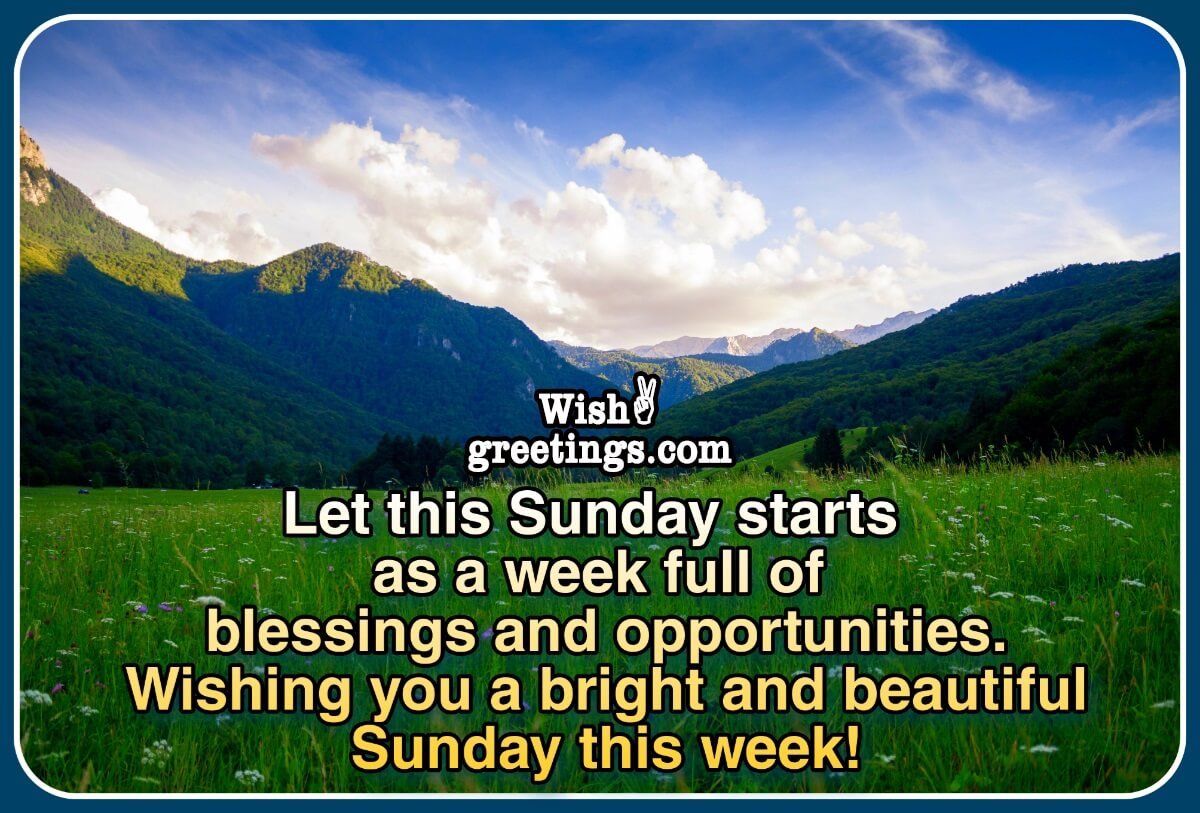 Sunday Wish Image With Message
