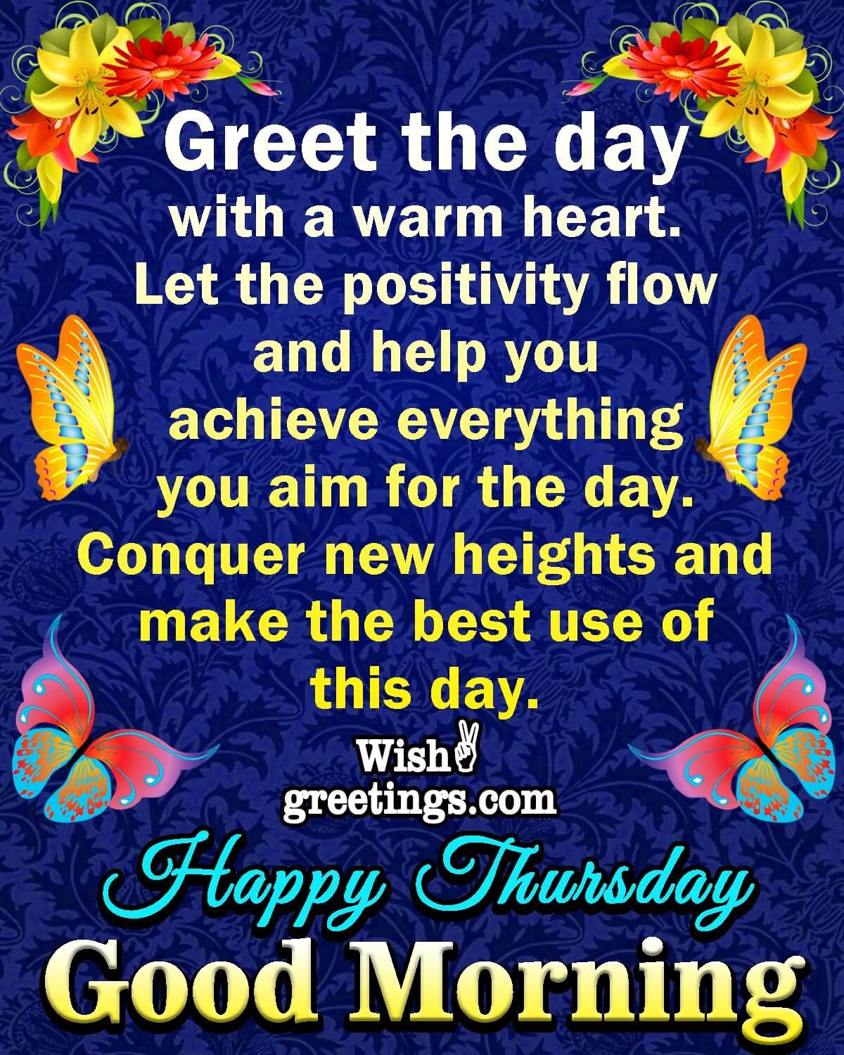 Happy Thursday Morning Greetings - Wish Greetings