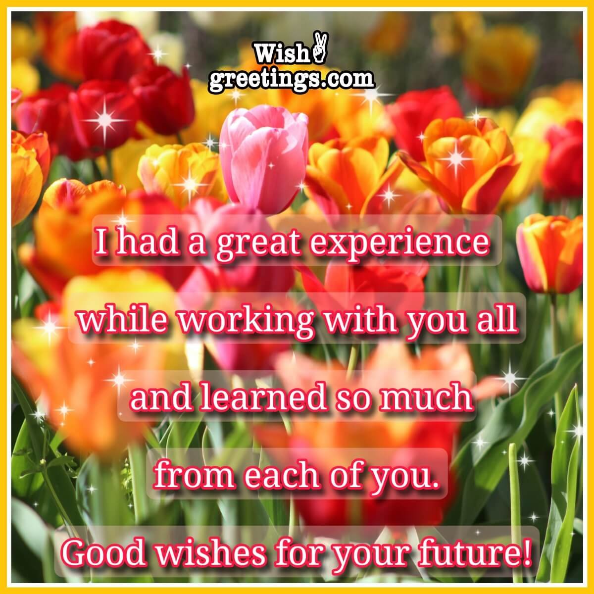 Good Wishes For Your Future