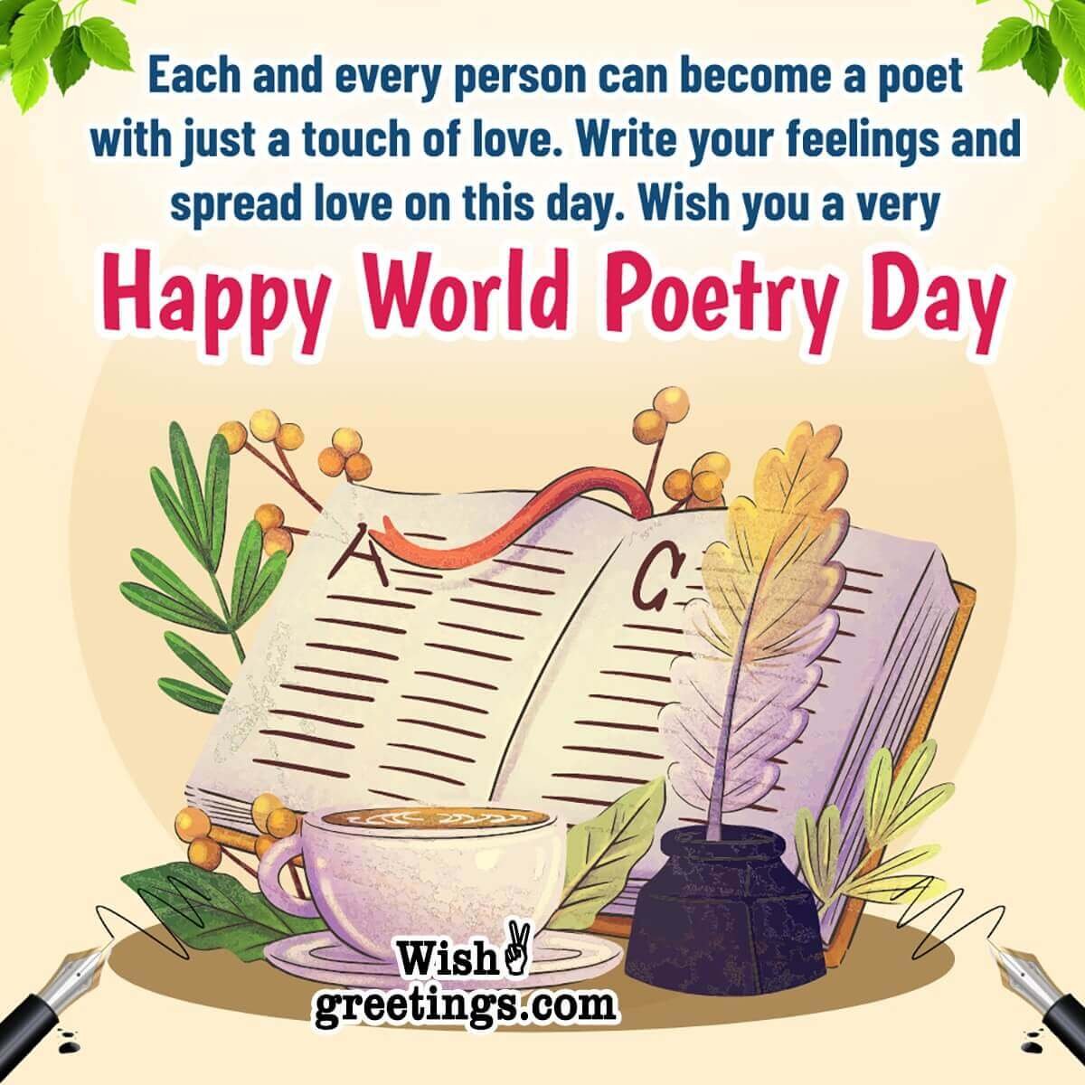 Happy World Poetry Day Wishes Messages