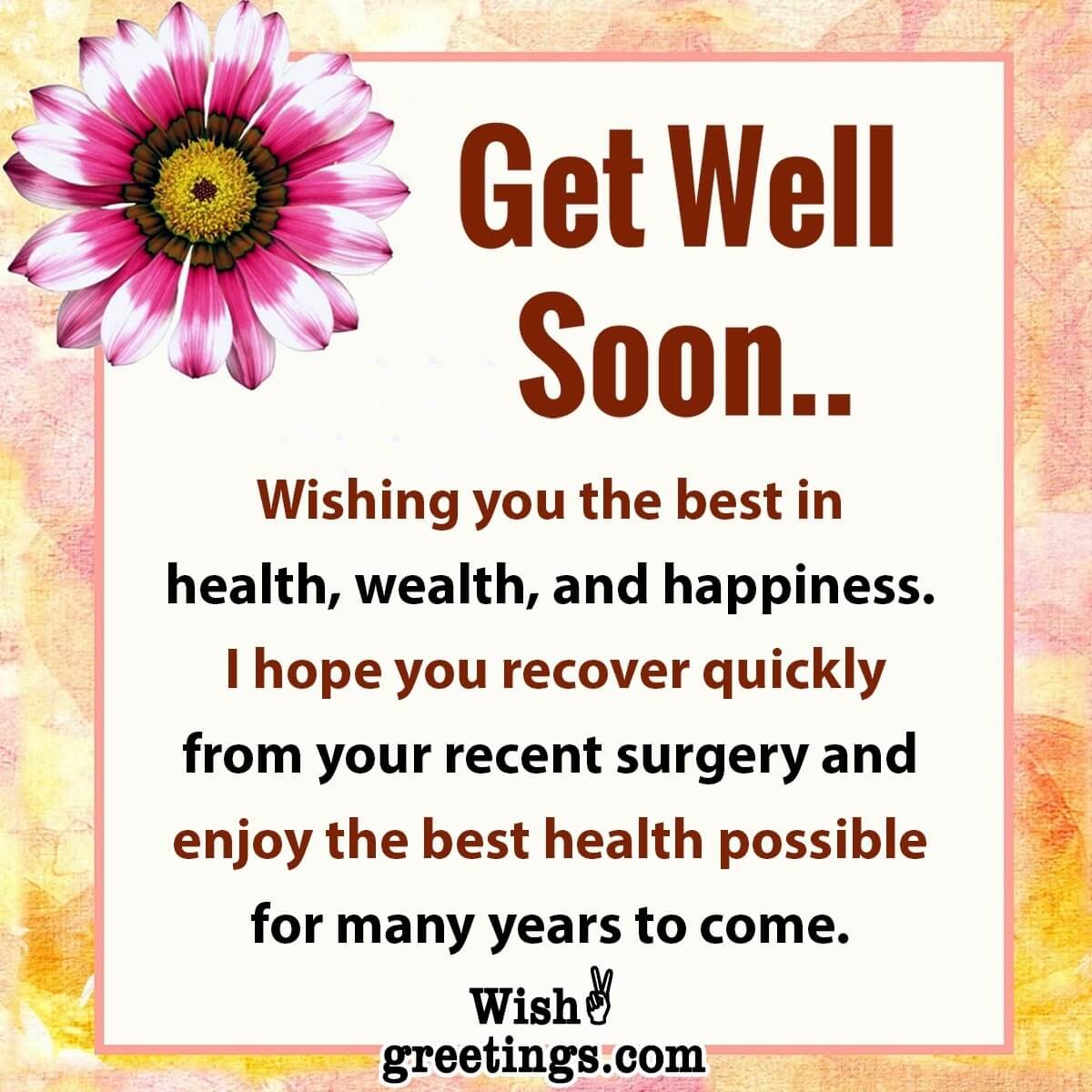 Get Well Wishes for Fast Recovery