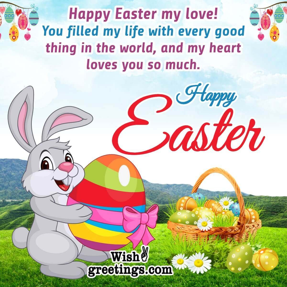 Happy Easter Wish Image For Wife