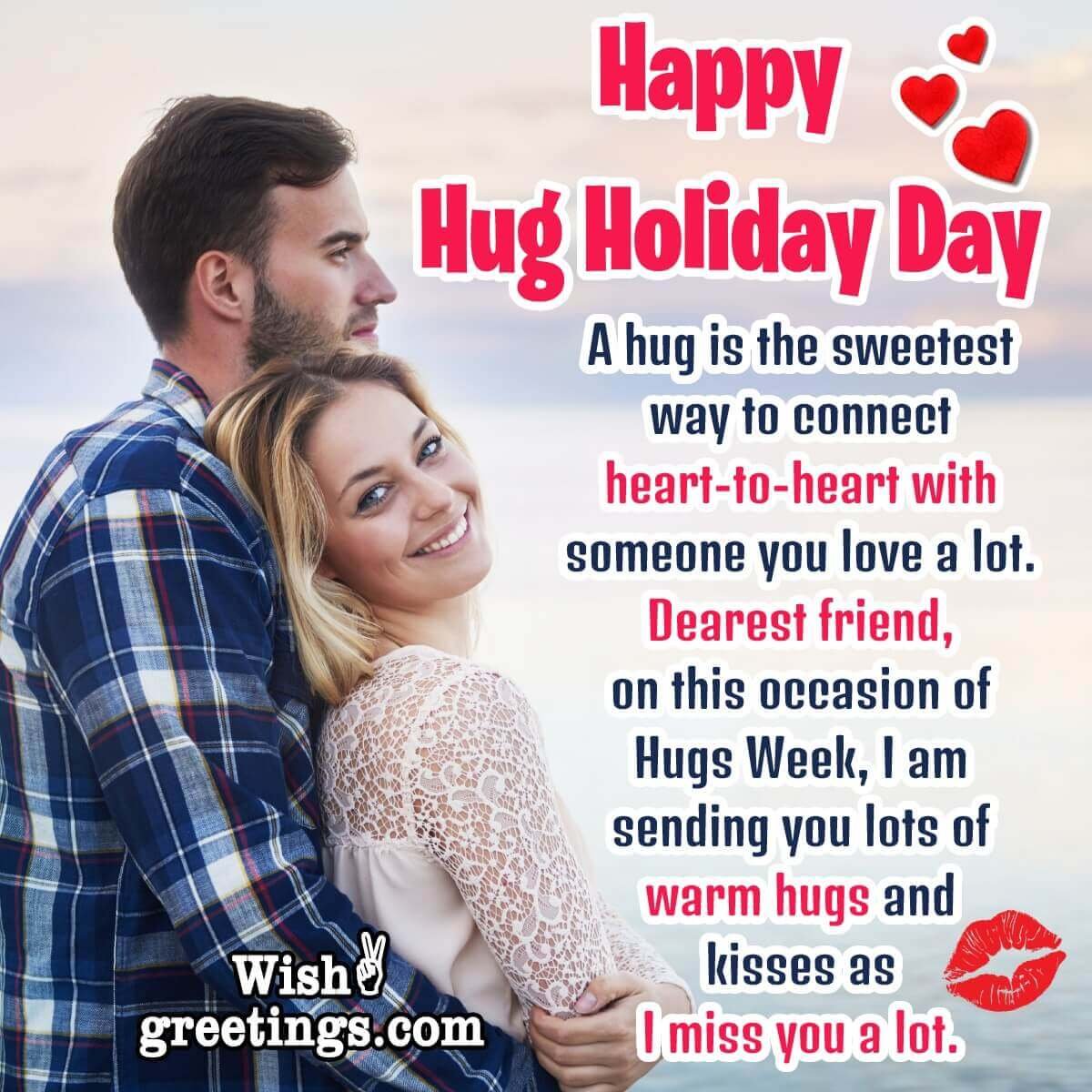 Happy Hug Holiday Day Wishes Messages
