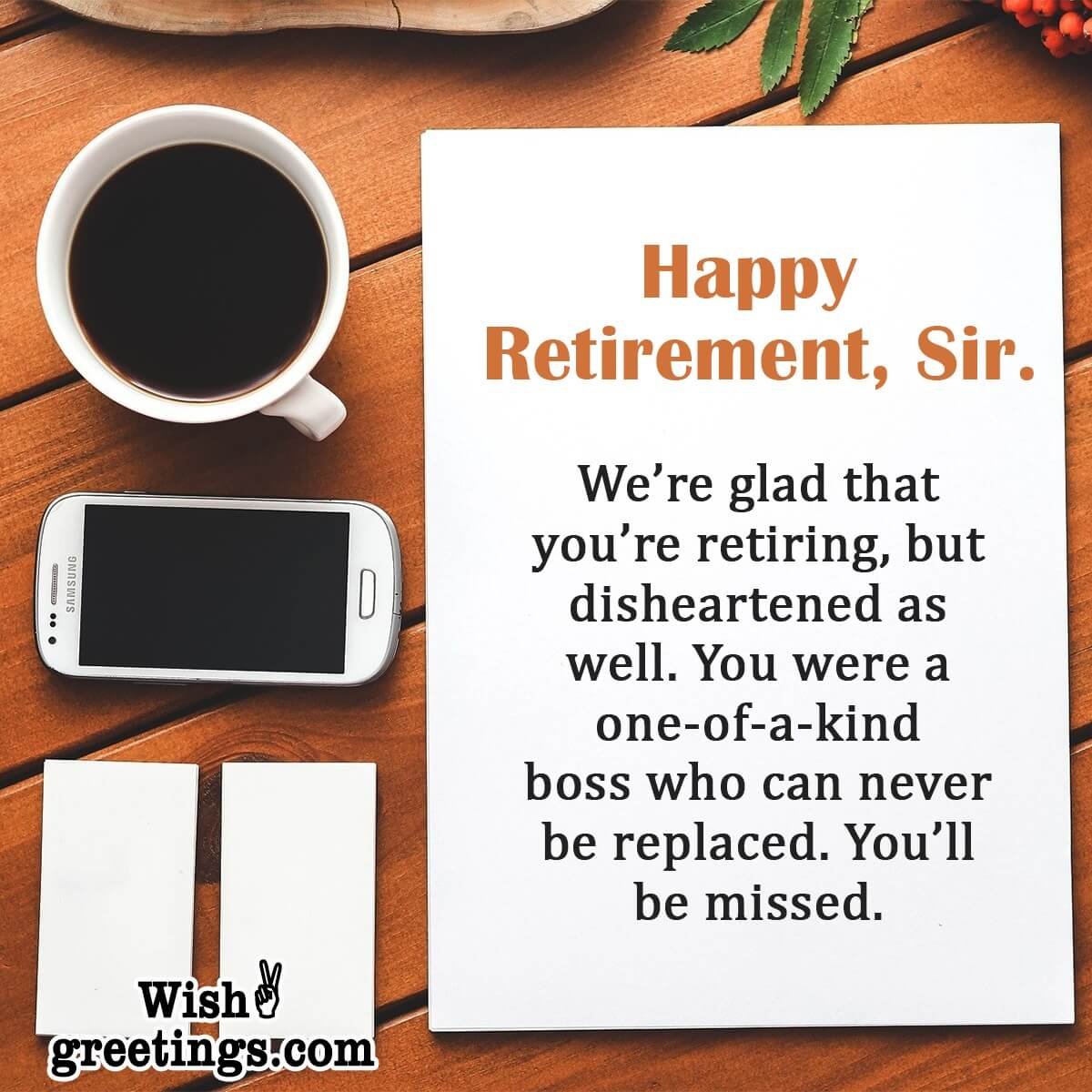 Happy Retirement Message For Boss