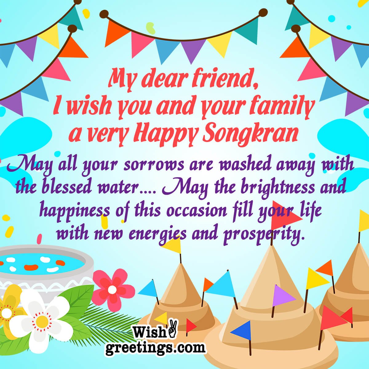 Happy Songkran Wishes For Friend