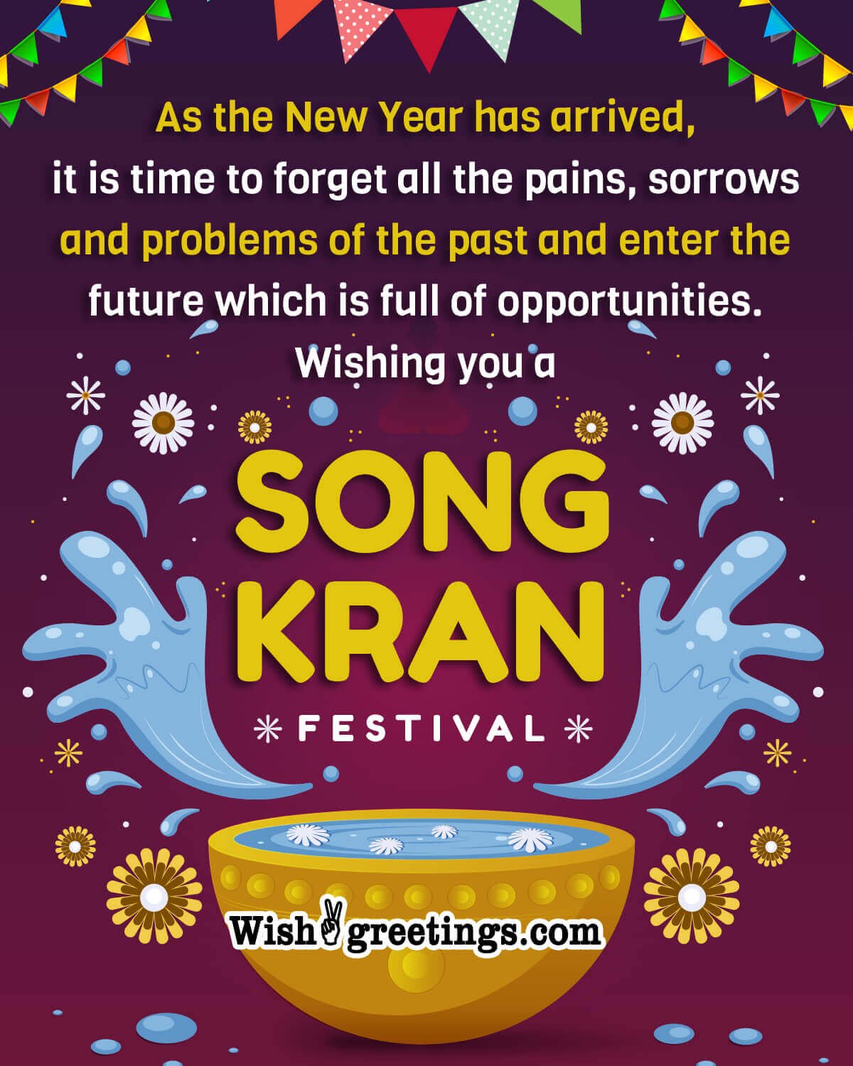 Songkran Festival Greeting Image