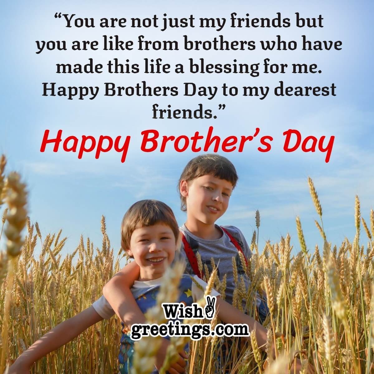 Brother's Day Wishes Messages - Wish Greetings