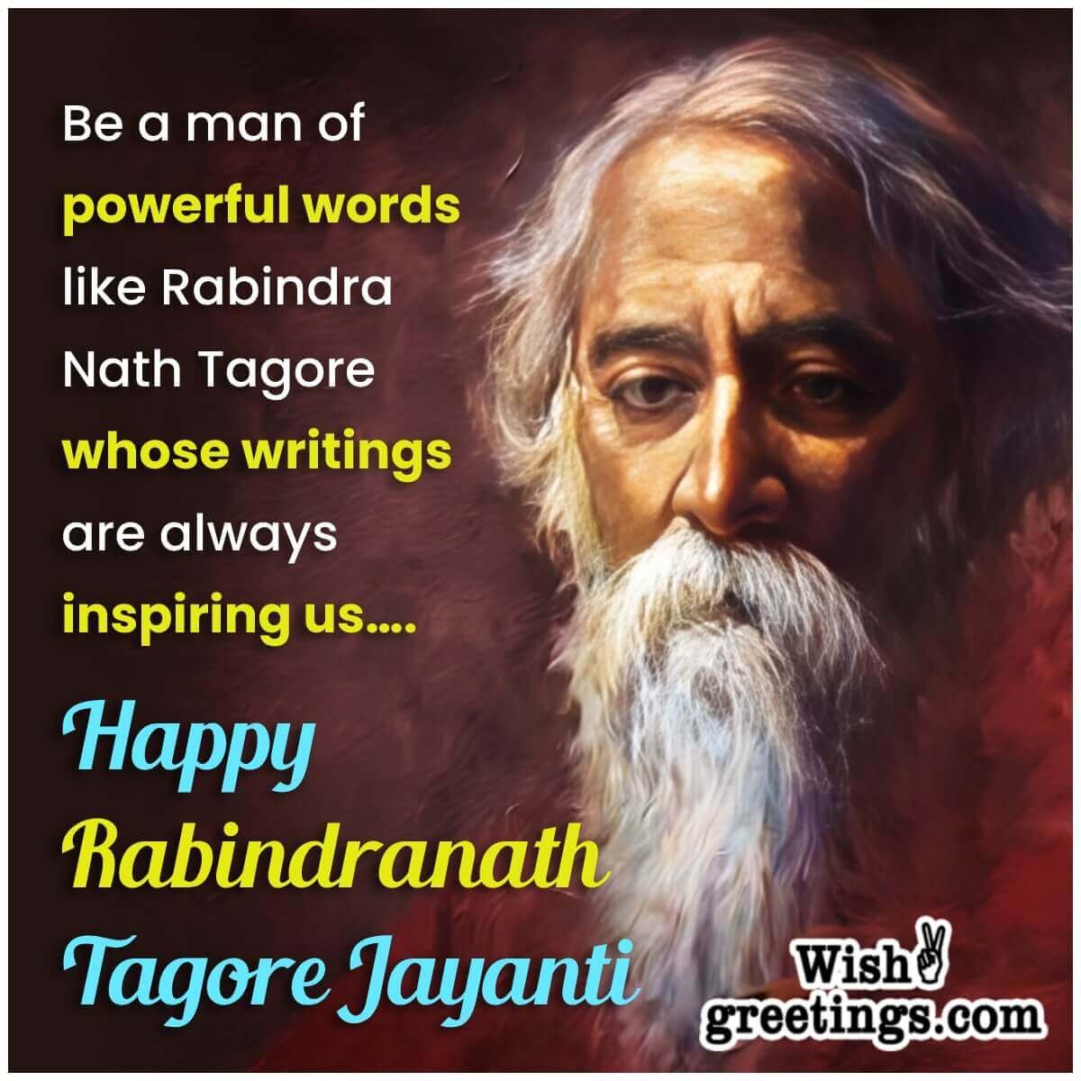 Rabindranath Tagore Jayanti Wishes Messages