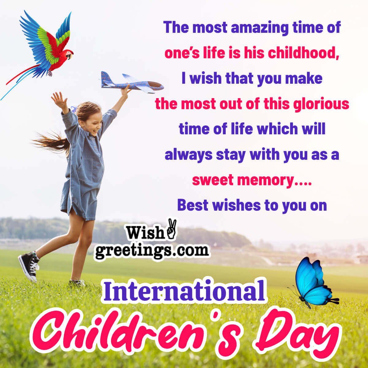 Wonderful International Children’s Day Status Image