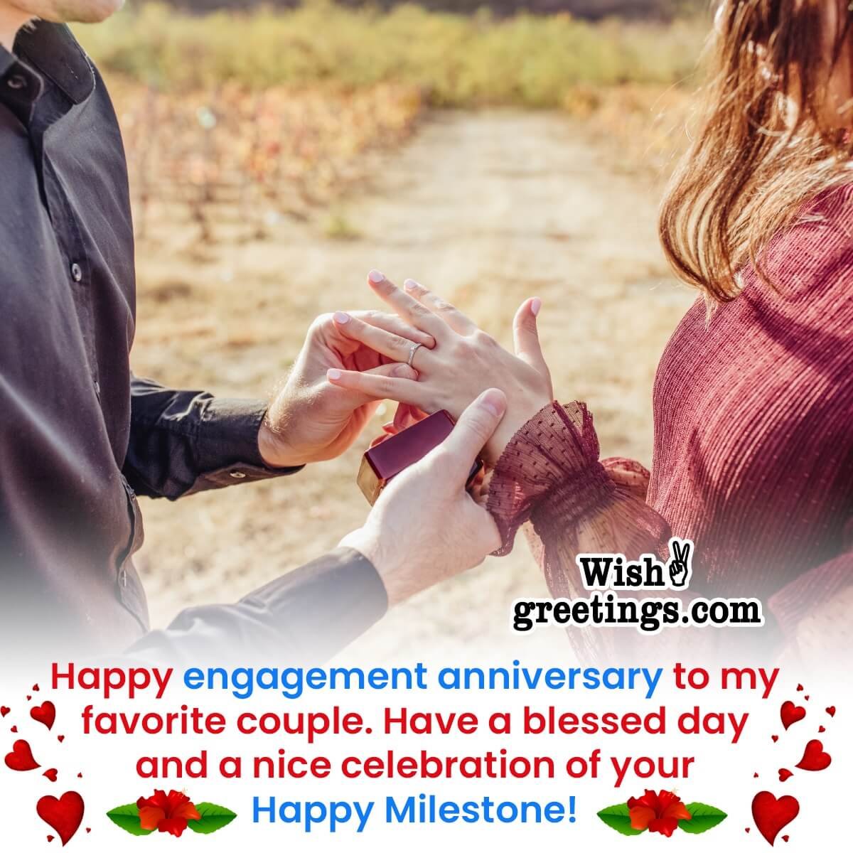 Engagement Anniversary Wishes - Wish Greetings