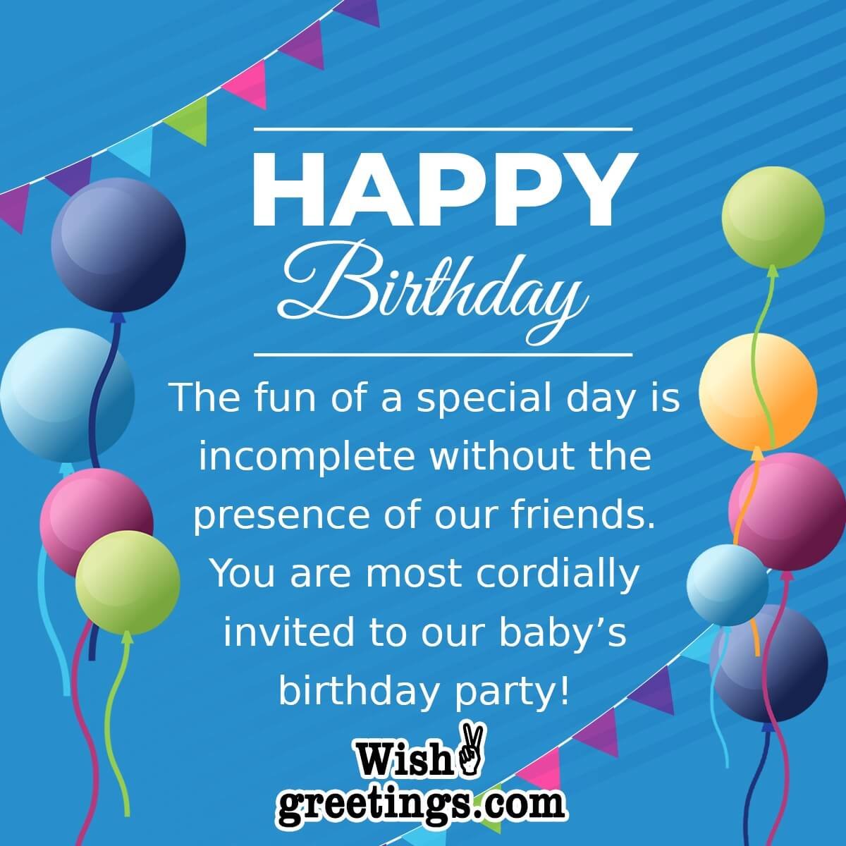 Happy Birthday Invitation Message