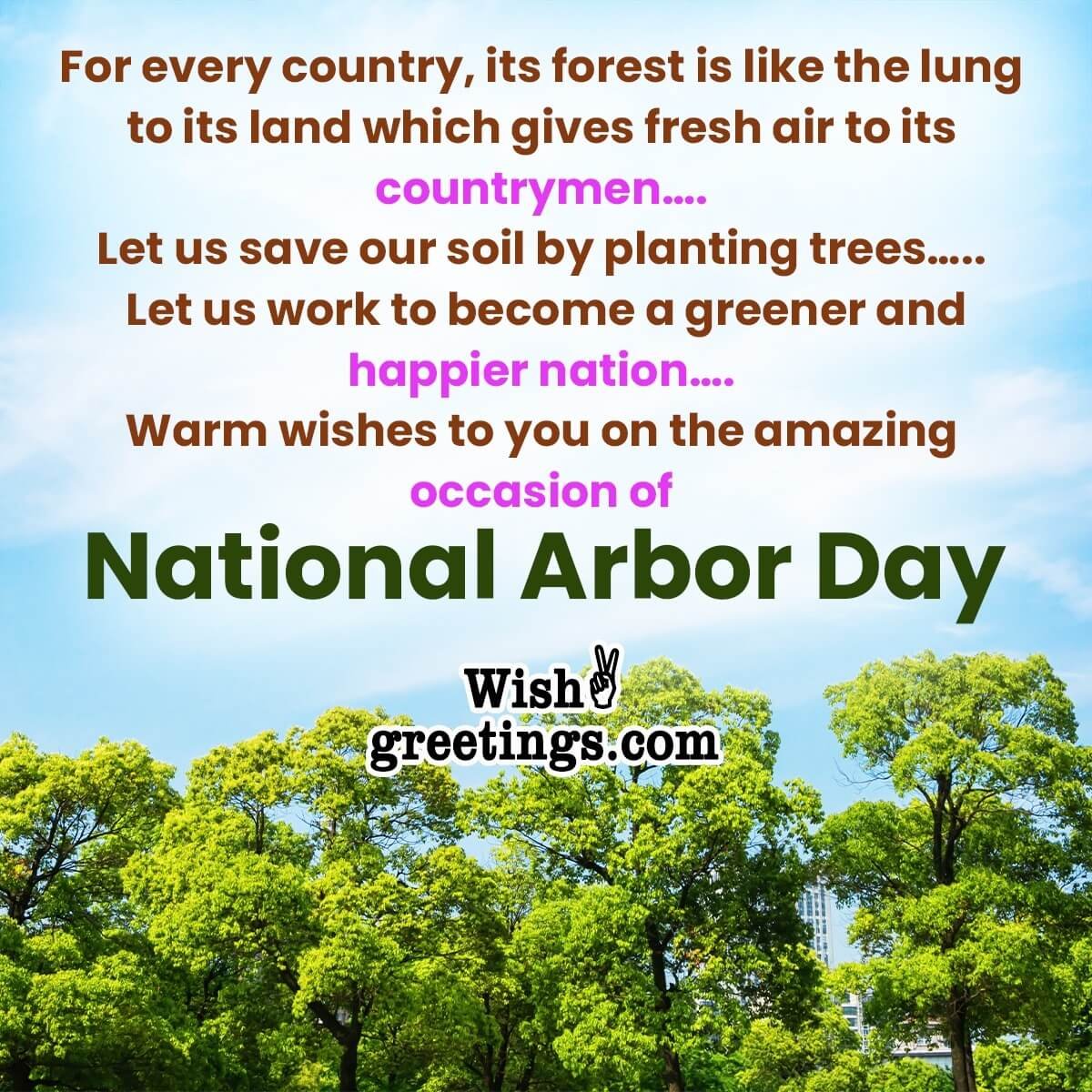 National Arbor Day Messages, Wishes, Status and Quotes Wish Greetings