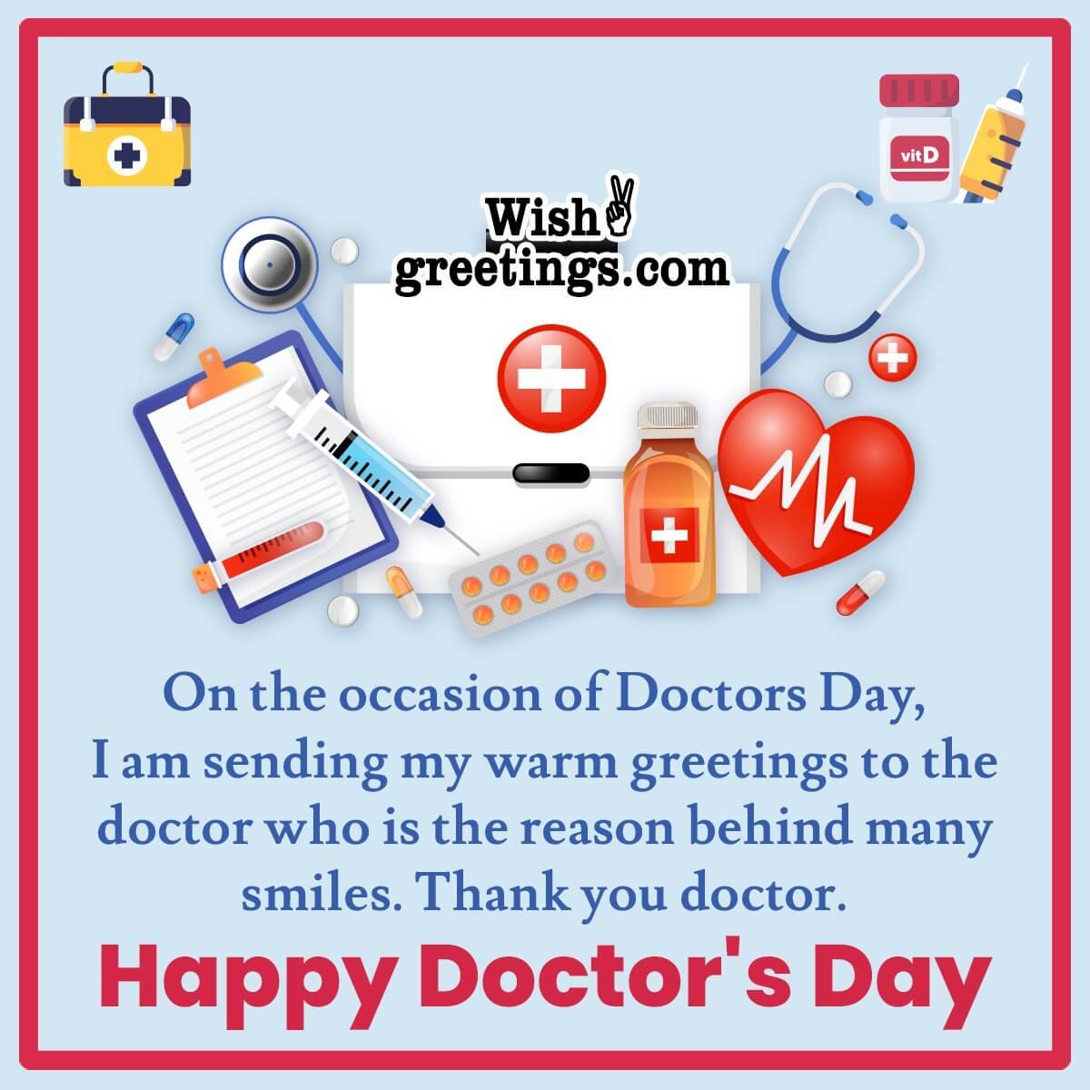 National Doctor’s Day Message
