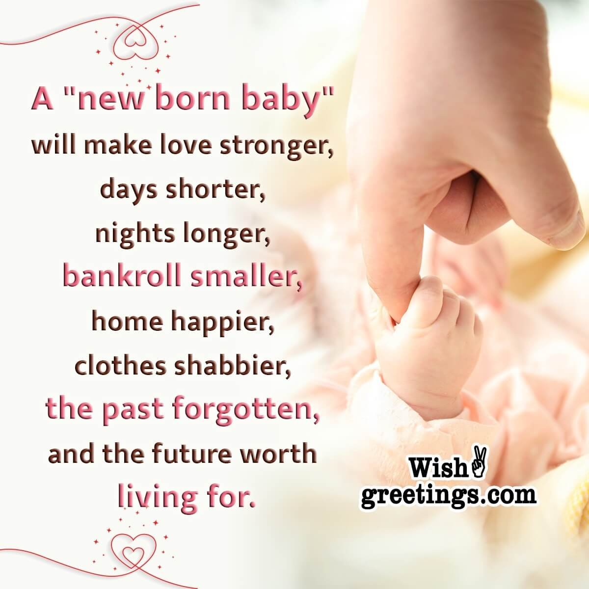 New Born Baby Wishes Messages to Father and Mother