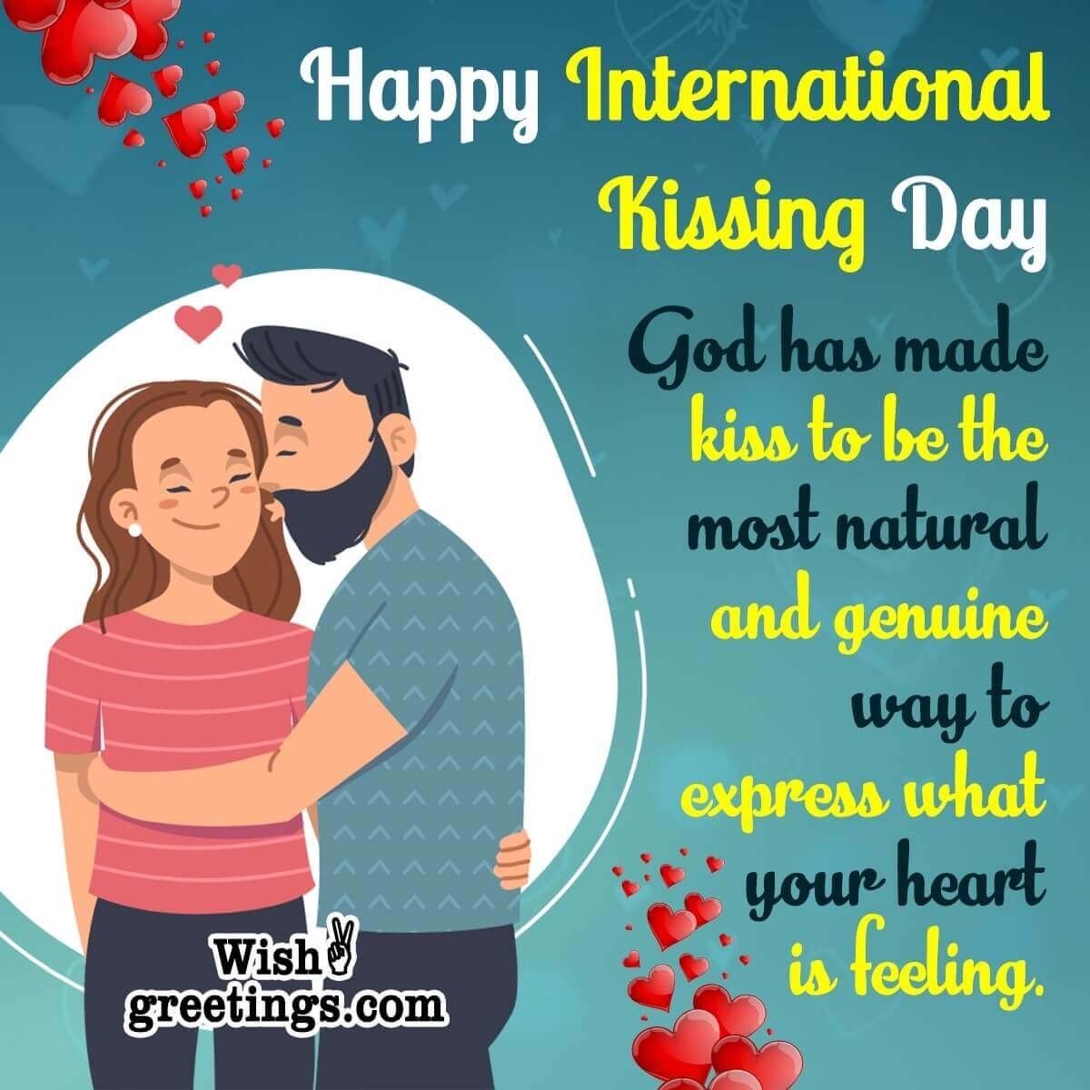 Happy International Kissing Day Wish Photo