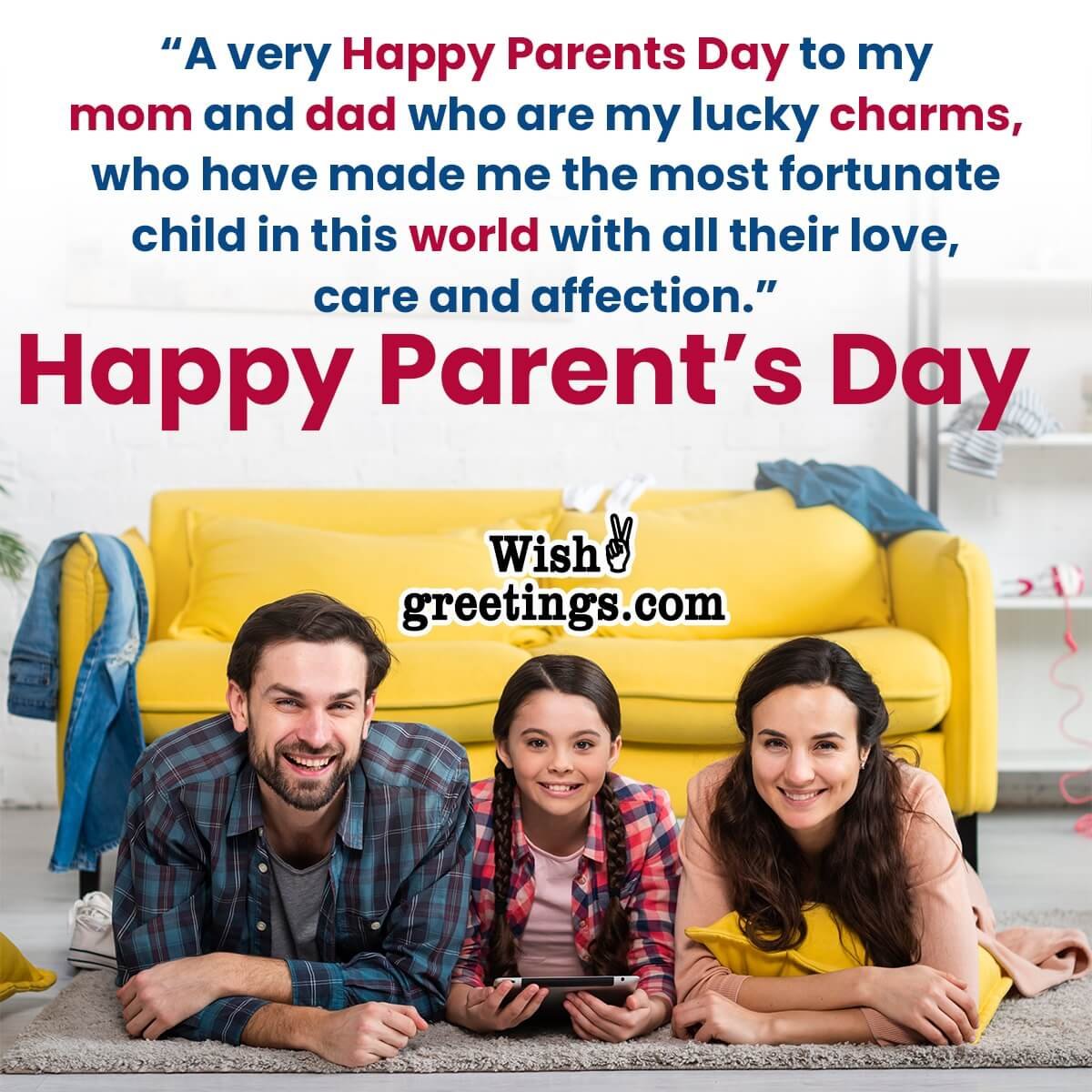 Happy Parents Day Greeting Card Message