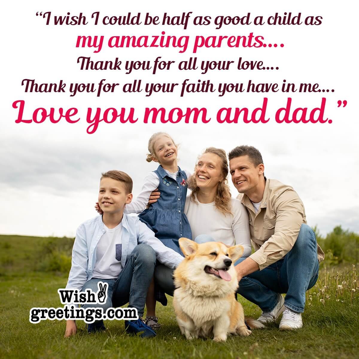 Happy Parents Day Wish