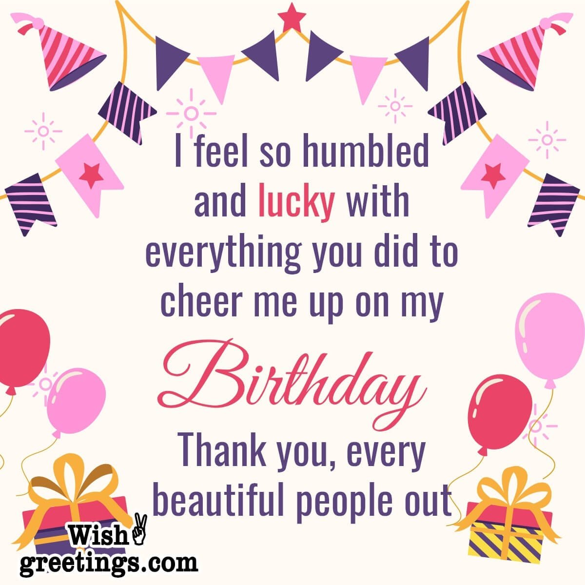 Thank You for Birthday Wishes on Facebook - Wish Greetings