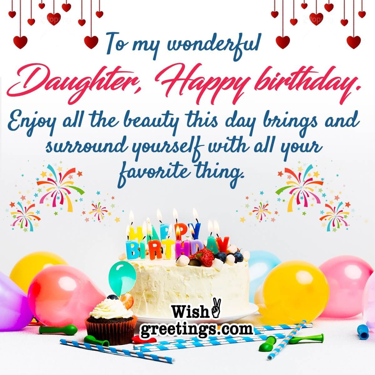 Birthday Wishes for Daughter - Wish Greetings
