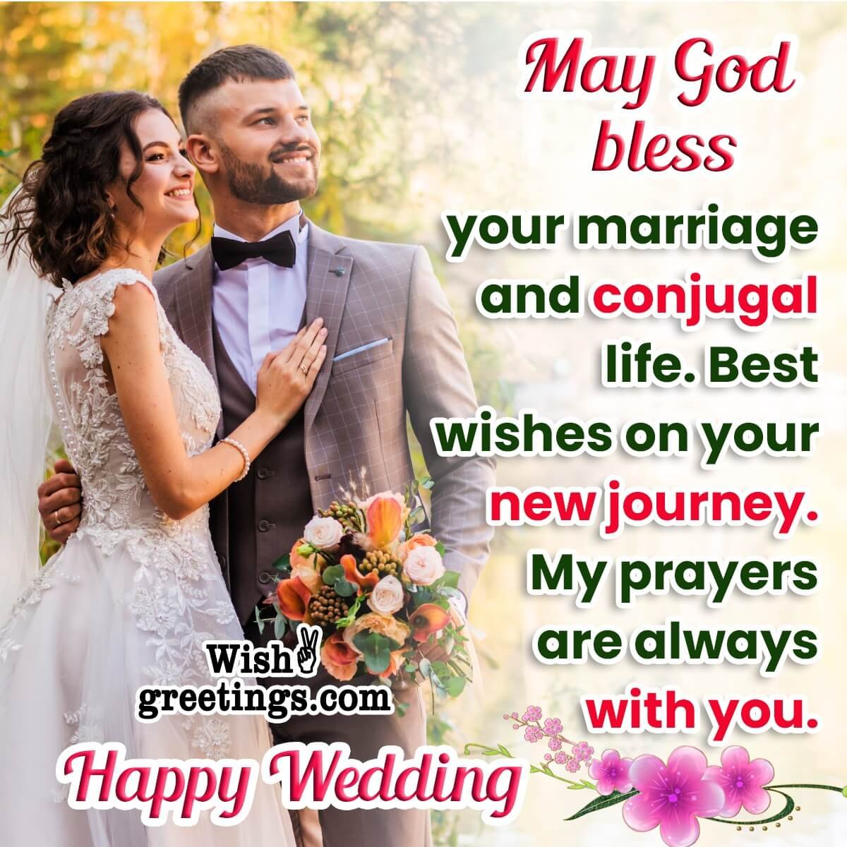 Happy Christian Wedding Wish Image