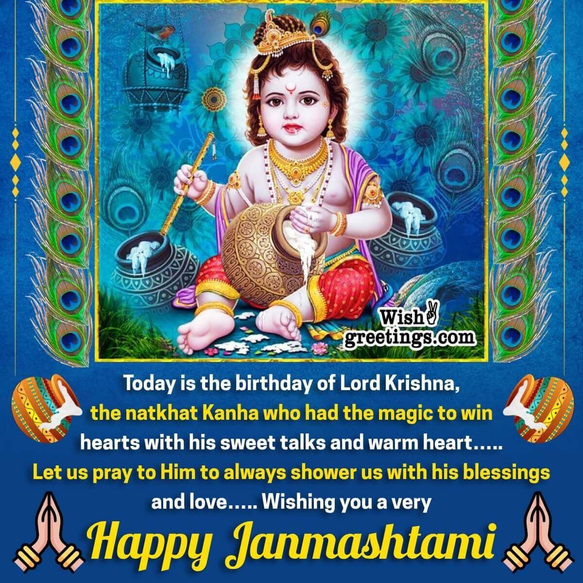 Happy Janmashtami Blessings Photo