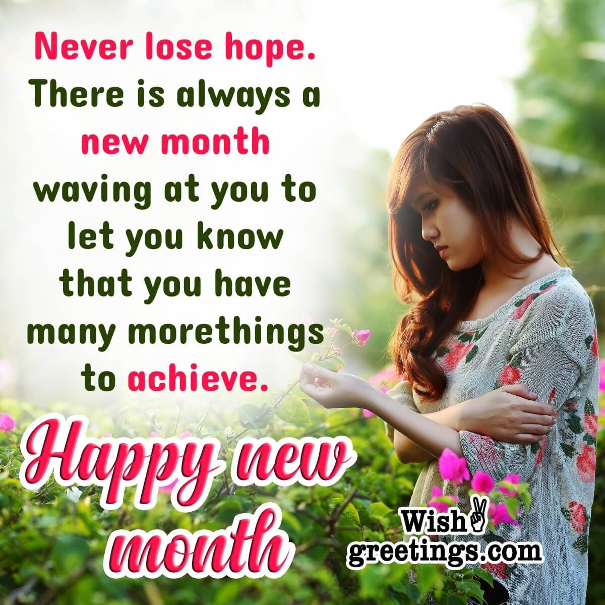 Happy New Month Inspirational Message For Friend