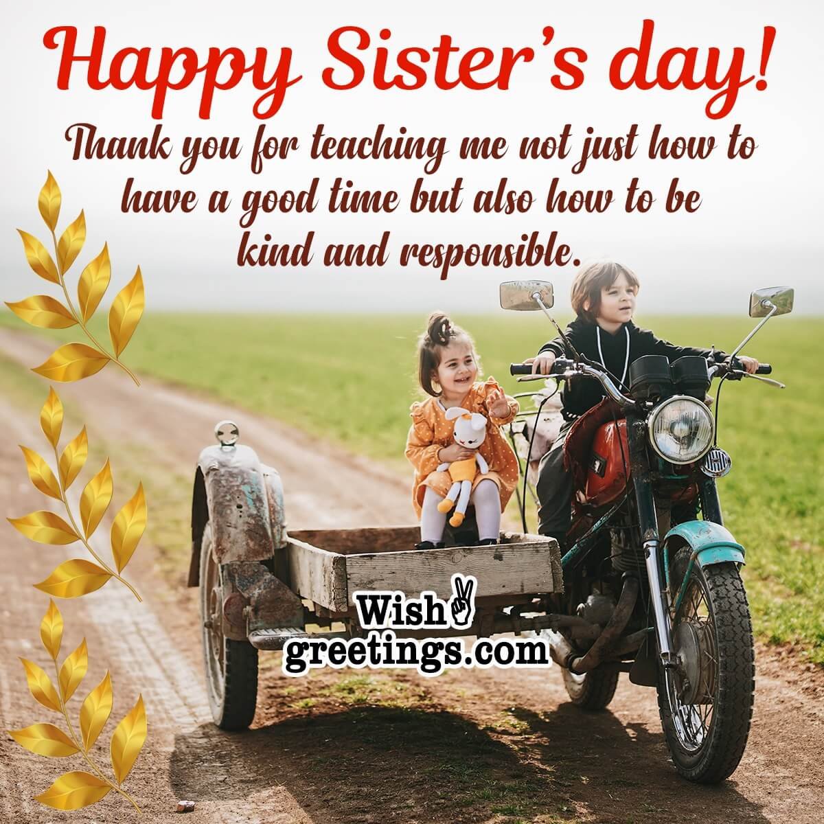 Sisters Day Wishes Messages - Wish Greetings