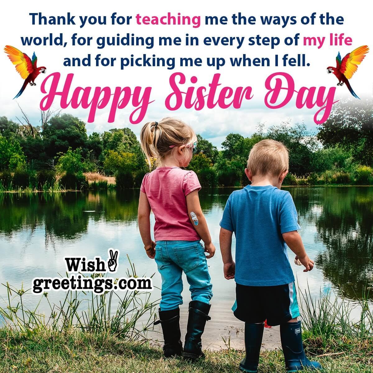 Happy Sisters Day Thank You Message