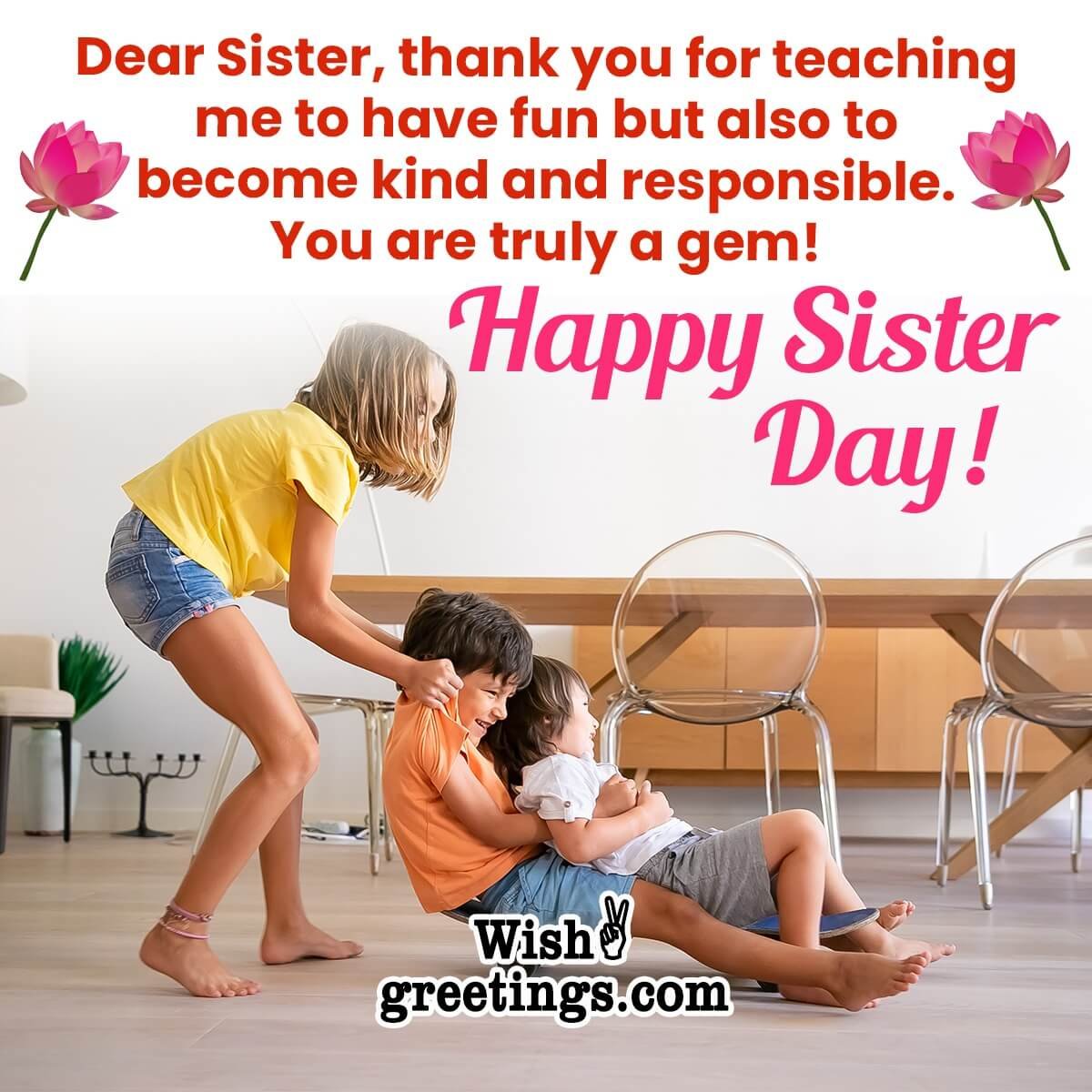 Happy Sisters Day Wish Image