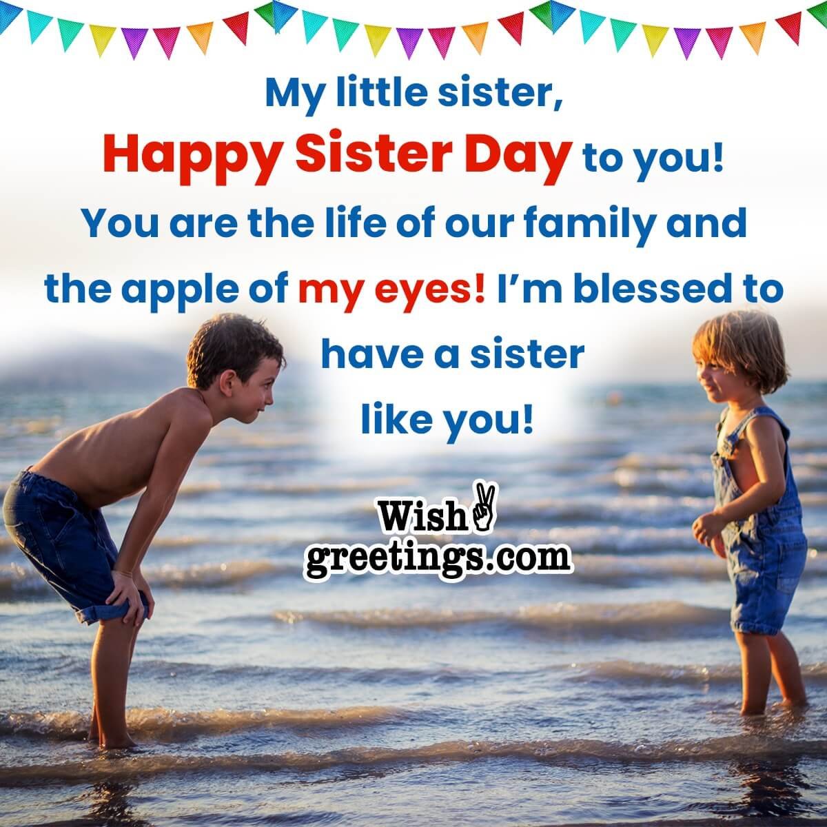 Sisters Day Message For Little Sister