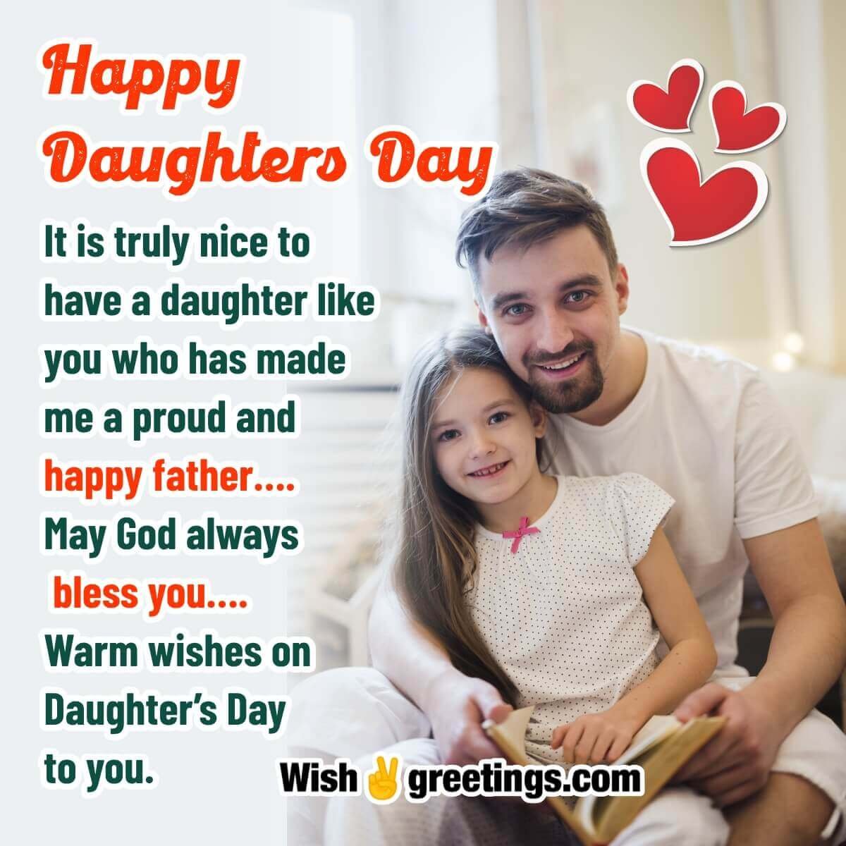 Happy Daughters Day Blessing Picture