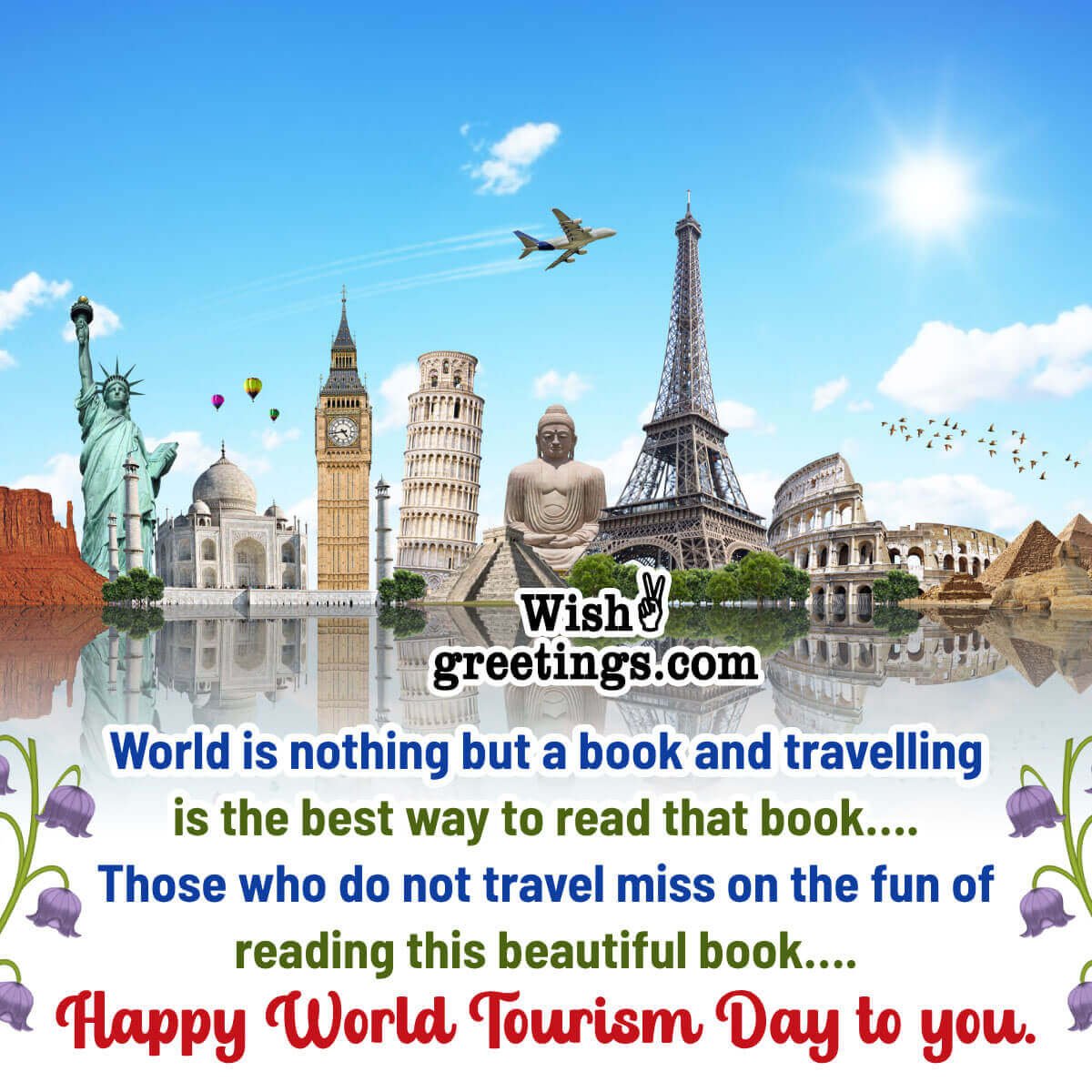 Happy World Tourism Day Quote Picture