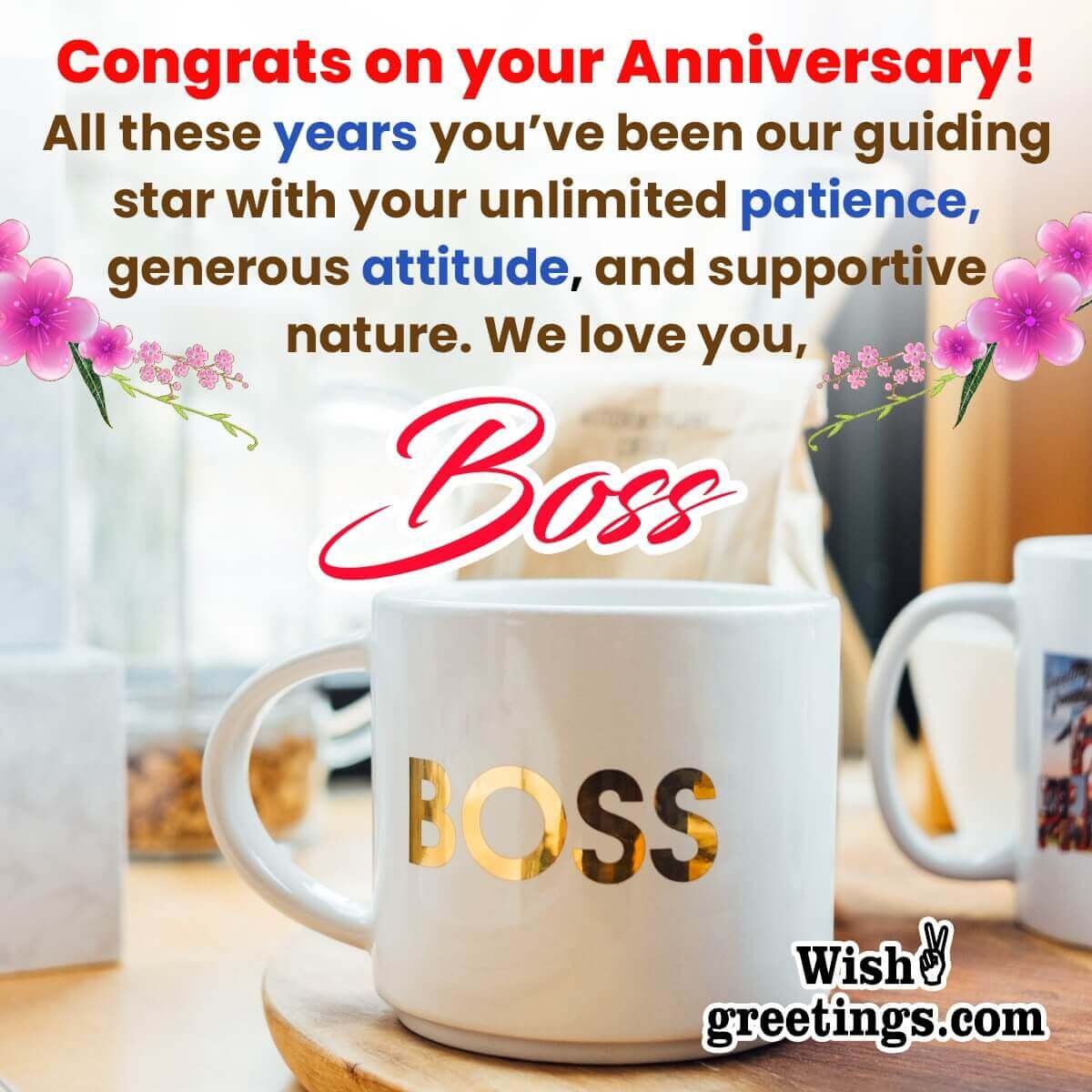 Boss Congrats On Your Anniversary