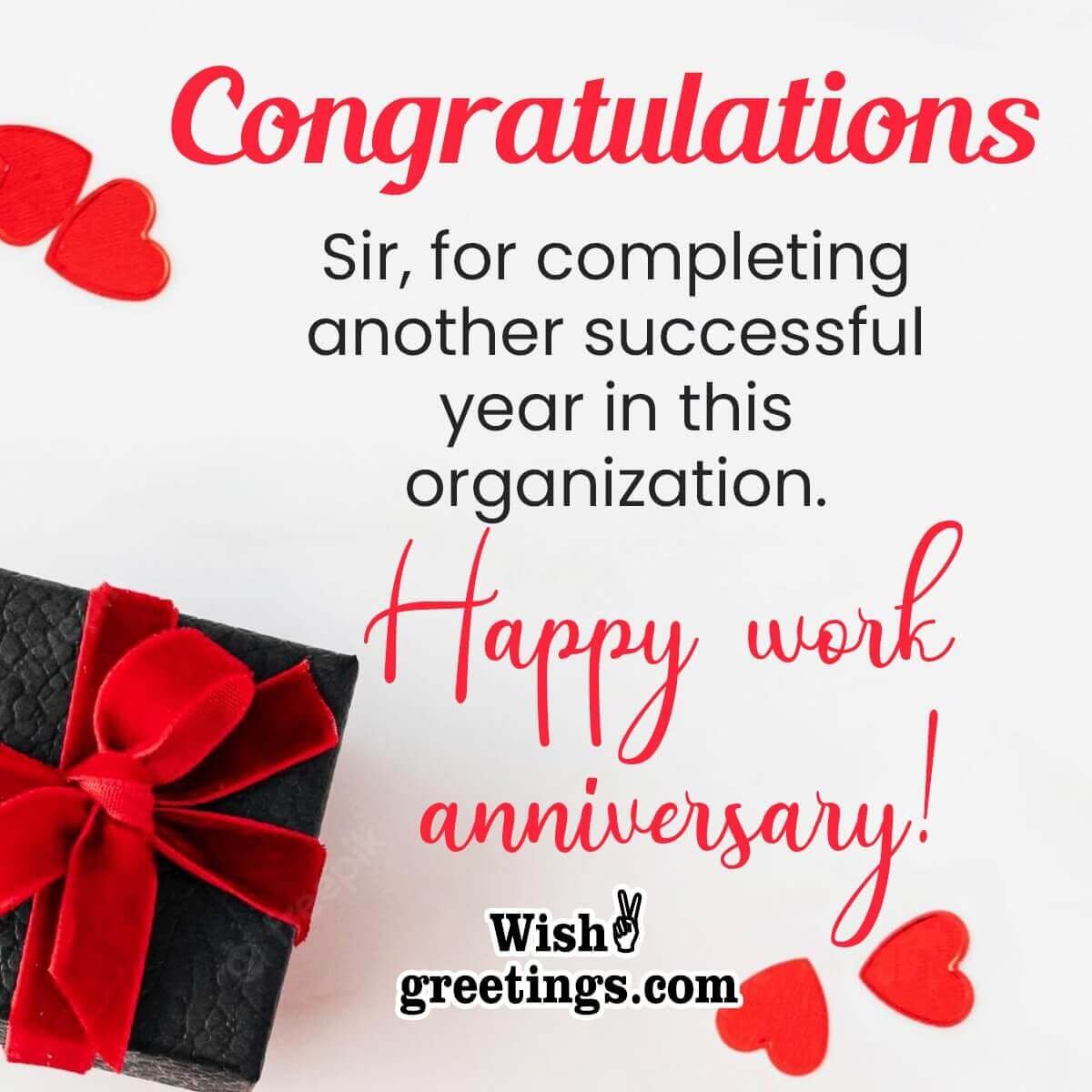 Work Anniversary Wishes For Boss - Wish Greetings