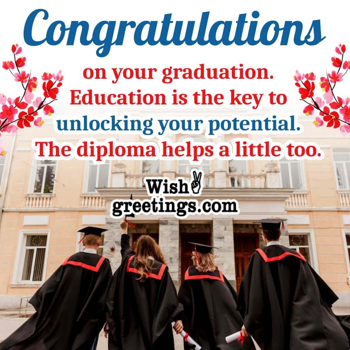 Congratulations On Graduation Message Pic