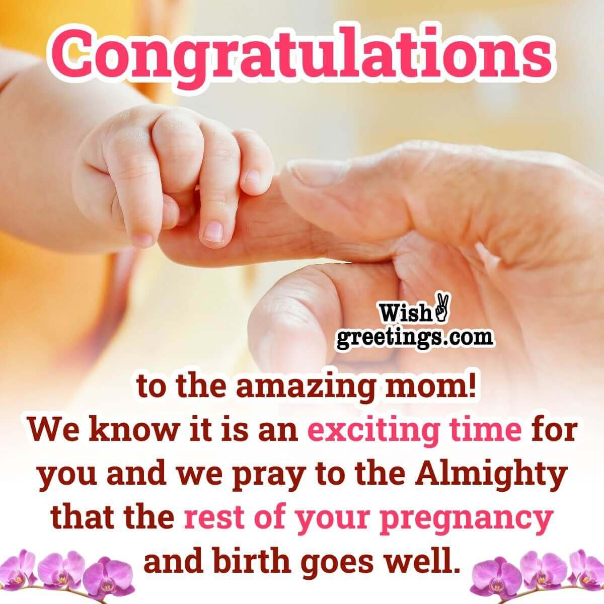 Congratulations To Mom For Baby,wish Image