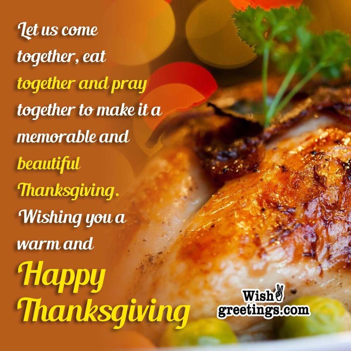 Happy Thanksgiving Message Pic
