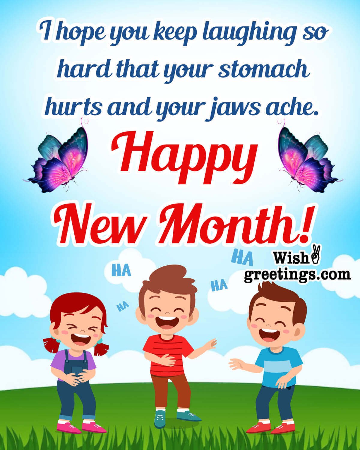 New Month Funny Message Pic For Friends